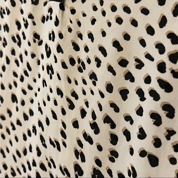 PLEIONE  Leopard Print Collared Sleeveless Blouse  Sz L Like New office modest - Picture 7 of 16